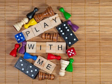 Masa oyunları için çeşitli oyun figürleri