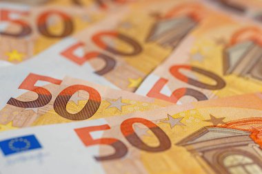 Yakın planda Euro banknotları