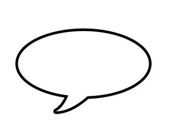 Blank speech bubble in a illustration