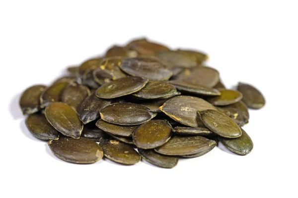 Dried Pumpkin Seeds White Background — Stock Photo, Image