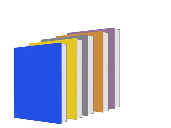 Books Isolated White Background Illustration — Stockfoto