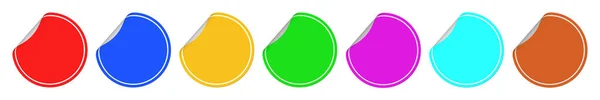 Veel Kleurrijke Ronde Stickers Illustratie — Stockfoto