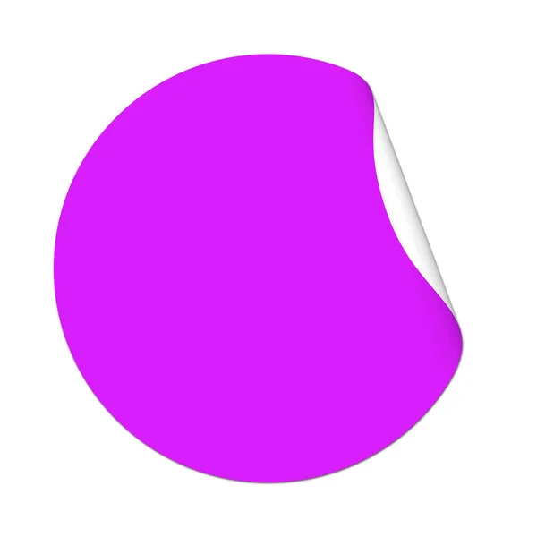 Violette Ronde Sticker 2De Illustratie — Stockfoto