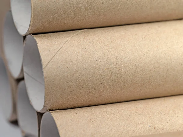 Lot Empty Cardboard Tubes Toilet Paper — Stock Photo, Image