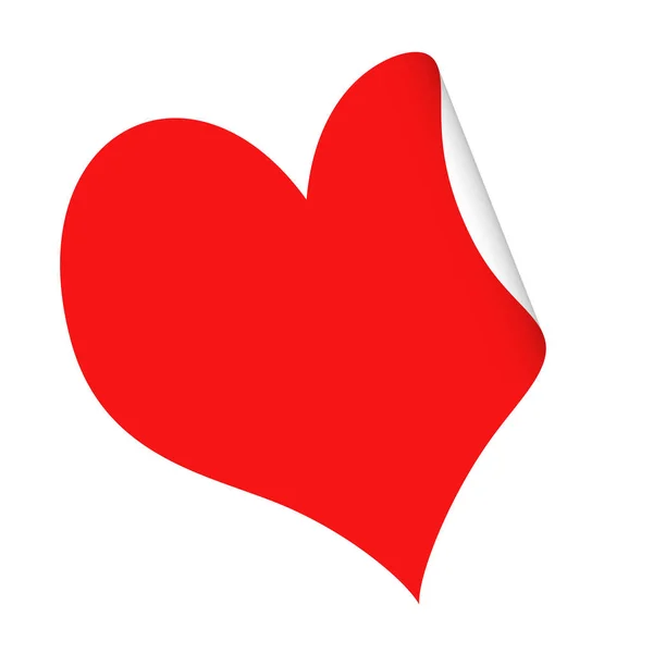 Heart Shaped Red Sticker Illustration — Stock Photo, Image