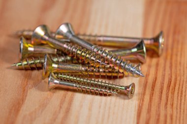 Bir yığın galvanize ahşap vida