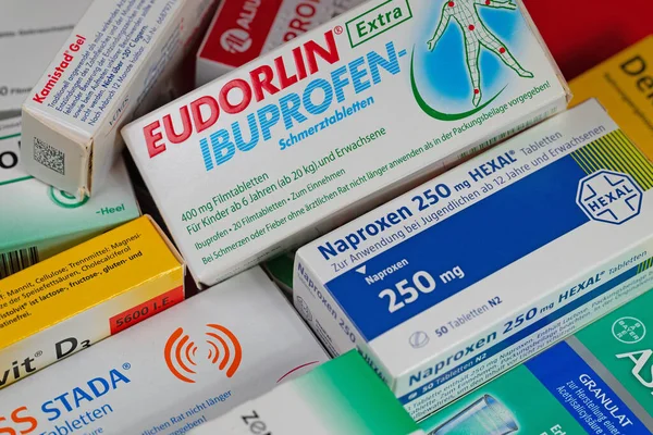 stock image Various medicines in Germany  2023, currently with delivery problems