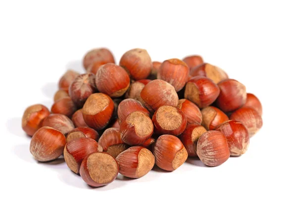 Hazelnuts White Background — Stock Photo, Image