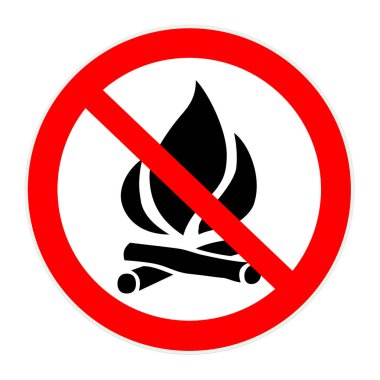 Açık ateş ile yasaklama işareti, 2B illüstrasyon