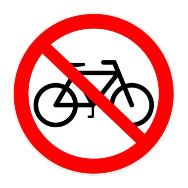 Bisikletli yasaklama işareti, 2B illüstrasyon