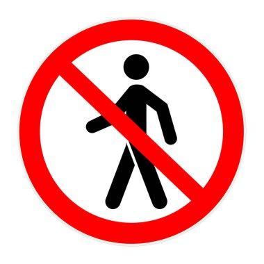 Yaya ile yasaklama işareti, 2B illüstrasyon