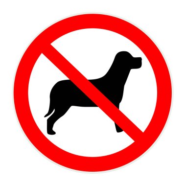 Köpekli yasaklama işareti, 2B illüstrasyon
