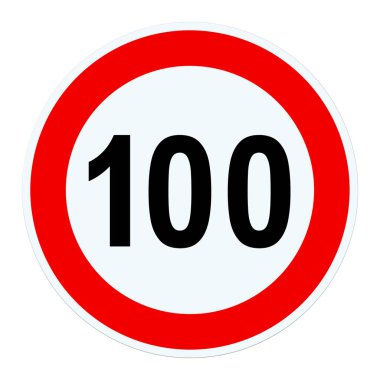 Trafik işareti Tempo 100, 2B illüstrasyon