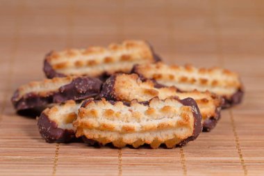 Spritz kurabiyeleri yakın planda.