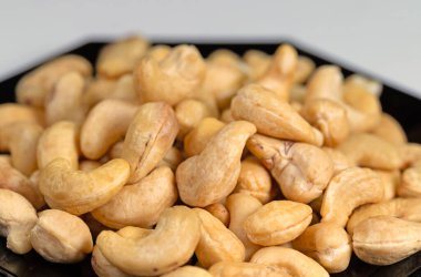 Yakın planda kaju fıstığı.