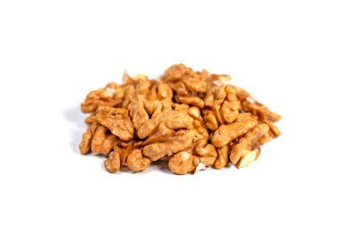 Beyaz arka planda ceviz kırdım.