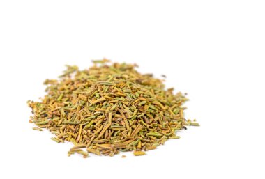 Beyaz arkaplana karşı kokulu biberiye