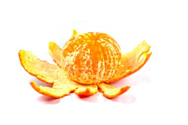 Yakın planda soyulmuş mandalina.