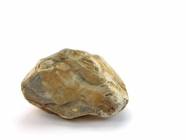 Beyaz arkaplana karşı bir taş