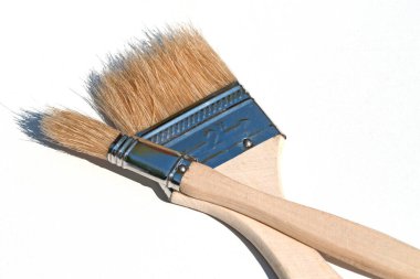 Yakından bir boya fırçası.