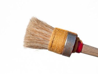 Yakından bir boya fırçası.