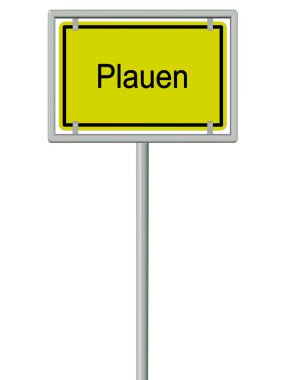 Oldenburg, kasaba tabelası. Yakın çekim.