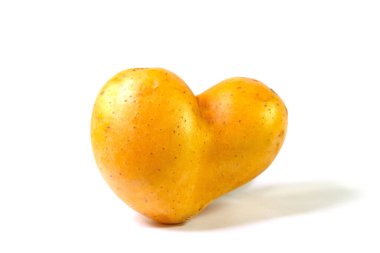 Beyaz arka plana karşı patates