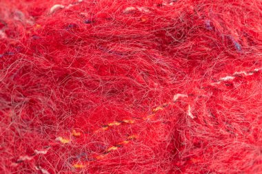 Mohair yünü yakın planda.