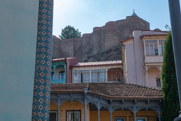 Vista Antiga Fortaleza Cidade Tbilisi Foto Alta Qualidade — Fotografia de Stock