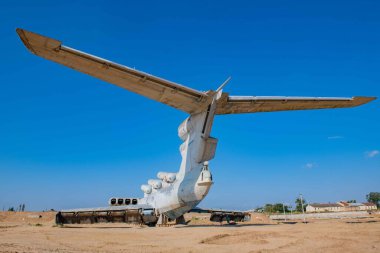 Ekranoplan Lun, bir tür gemi ve uçak karışımı. Yüksek kalite fotoğraf