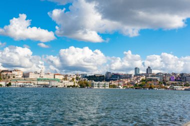 İstanbul Boğazı 'ndan İstanbul manzarası. Yüksek kalite fotoğraf