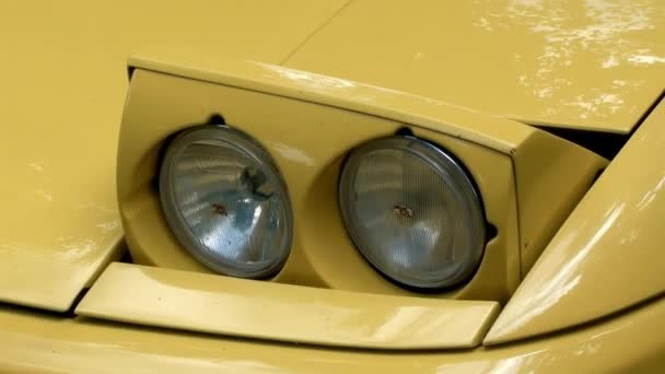 Mulhouse France July 2011 Yellow Ferrari 512 Testarossa Allure Pop — Stock Video