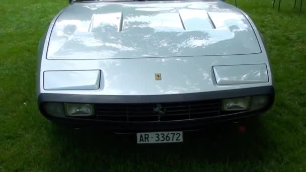 Mulhouse Frankrijk Juli 2011 1972 Gray Ferrari 365 Gtc Front — Stockvideo
