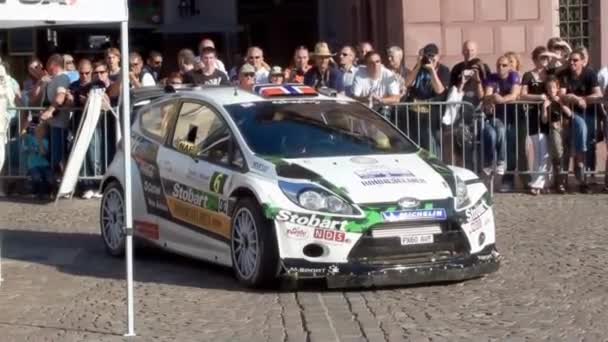 Mulhouse France October 2011 French Rally Wrc Es17 Show Sbastien — Stock Video