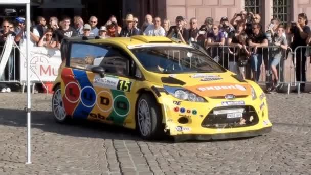 Mulhouse Francia Ottobre 2011 Rally Francese Wrc Es17 Spettacolo Con — Video Stock