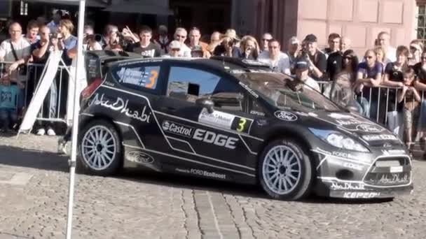 Mulhouse Fransa Ekim 2011 Fransız Ralli Wrc Es17 Gösterisi Sbastien — Stok video