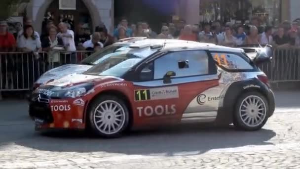 Mulhouse France October 2011 French Rally Wrc Es17 Show Sbastien — 图库视频影像