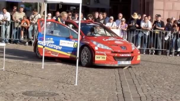 Mulhouse França Outubro 2011 French Rally Wrc Es17 Mostra Com — Vídeo de Stock