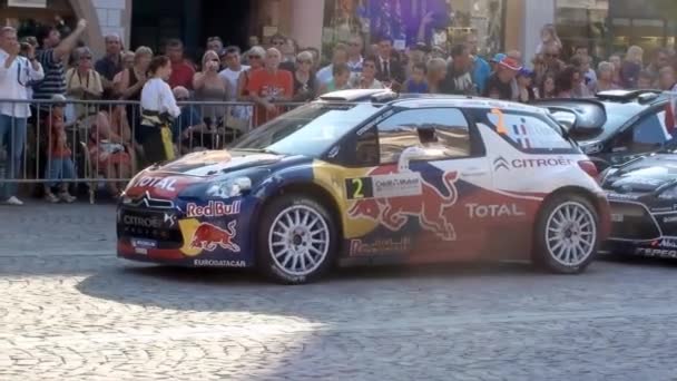 Mulhouse France October 2011 French Rally Wrc Es17 Show Sbastien — Stock Video