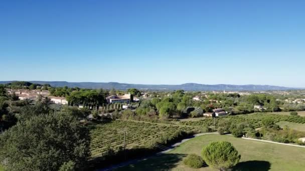Panorama Aéreo Pertuis Horizonte Verano Vaucluse Luberon Vista Panorámica Los — Vídeos de Stock
