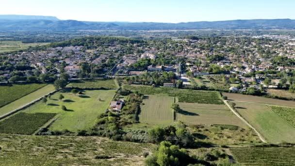 Spektakuläres Luftpanorama Von Pertuis Sommerhorizont Der Provence Alpes Cte Azur — Stockvideo