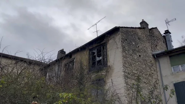 Çürüyen Zarafet: Aşırı gelişmiş sarmaşıklar ve klasik antenlerle yıpranmış terk edilmiş bina