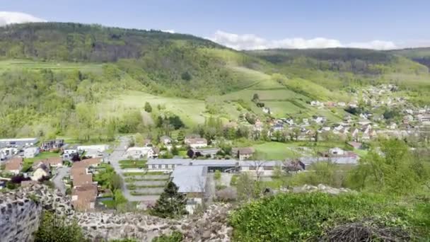 Buhl Alsace Fransa Daki Verdant Florival Vadisi Bakan Tarihi Hugstein — Stok video