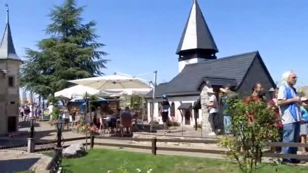 Bouveret Ελβετία Αύγουστος 2018 Miniature Railway Adventure Swiss Vapeur Parc — Αρχείο Βίντεο
