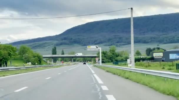 Наближається Гебершвіц Верден Вісти Вздовж D83 Верхньому Рені Ельзас Франція — стокове відео