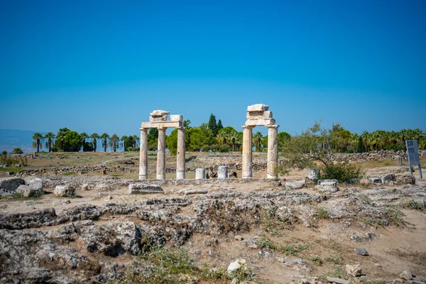 Hierapolis Turcja Września 2022 Ruiny Starożytnego Miasta Hierapolis Pamukkale Turcja — Zdjęcie stockowe