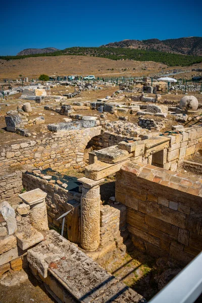 Ruïnes Oude Stad Hierapolis Pamukkale Turkije Hoge Kwaliteit Foto — Stockfoto