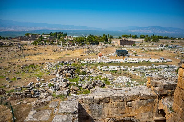 Ruínas Antiga Cidade Hierápolis Pamukkale Turquia Foto Alta Qualidade — Fotografia de Stock
