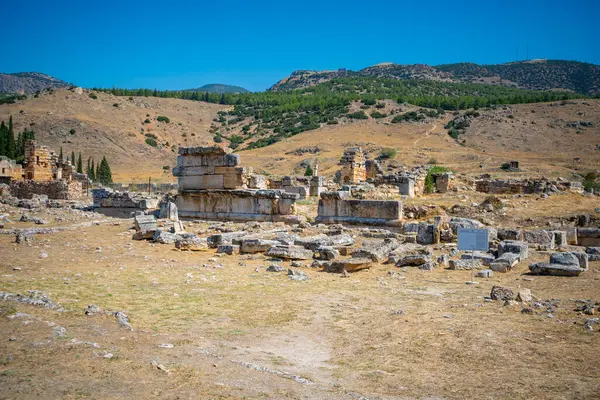 Ruïnes Oude Stad Hierapolis Pamukkale Turkije Hoge Kwaliteit Foto — Stockfoto