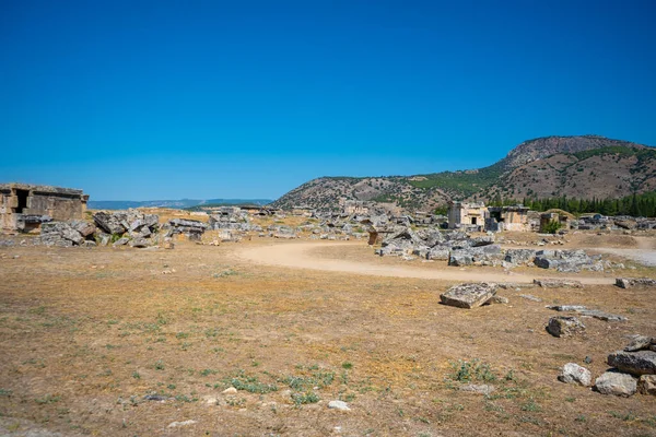 Ruínas Antiga Cidade Hierápolis Pamukkale Turquia Foto Alta Qualidade — Fotografia de Stock